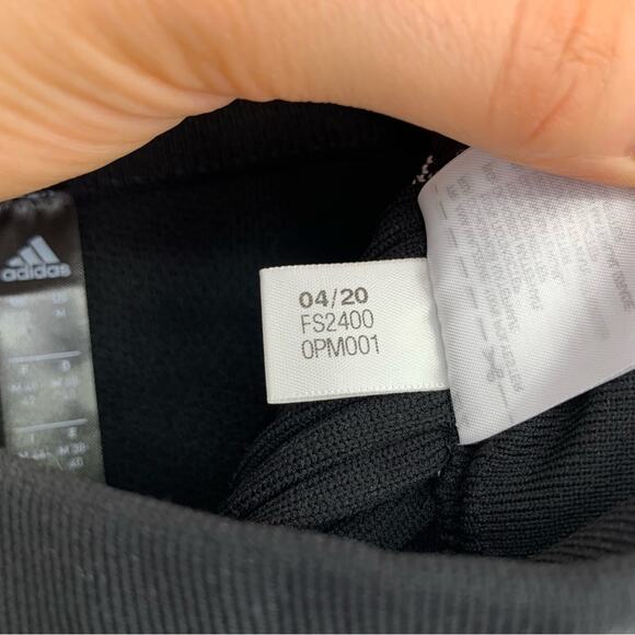 NWT ADIDAS Primeknit Pleated Pant Black White M - Picture 9 of 12